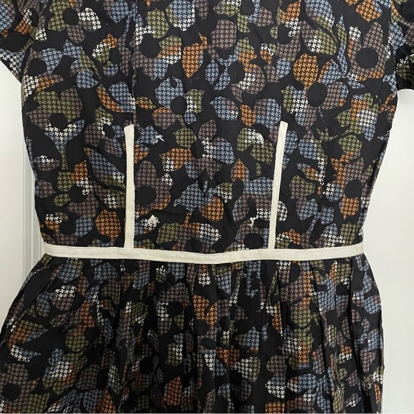 Vintage 1950s Carol Brent Floral Printed Short Sleeve Dress - Picture 3 of 8